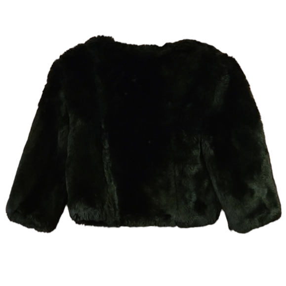 Lauren Conrad Black Faux Fur Cropped Jacket size Small - Picture 2 of 5